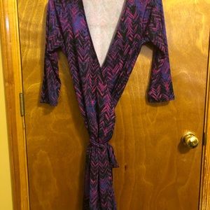 Multicolored wrap dress